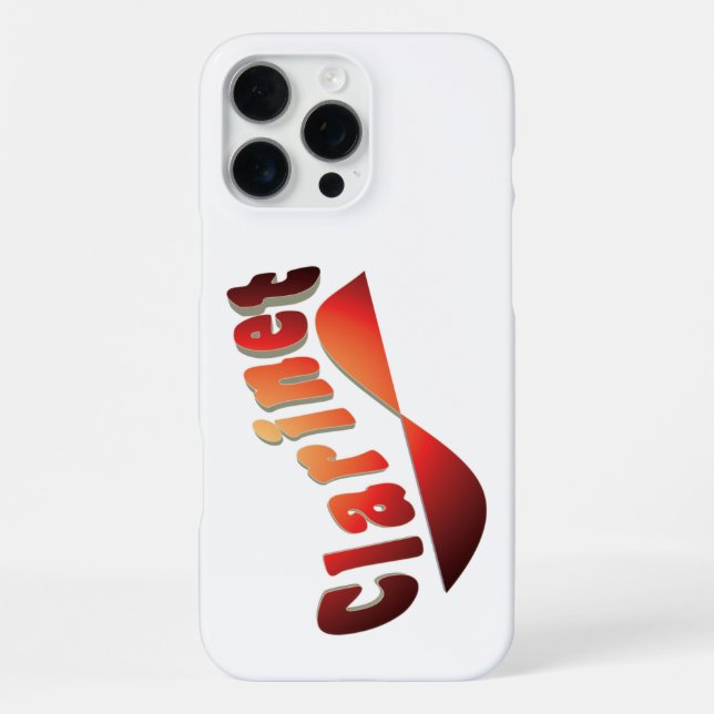 Wavy Klarinette iPhone Hülle (Rückseite)