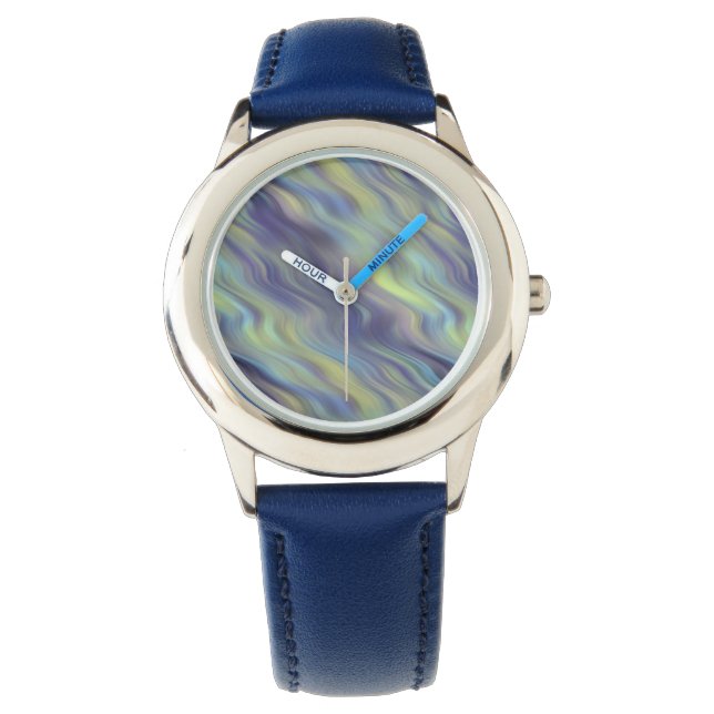 Wavy Lavender Texture Armbanduhr (Vorderseite)