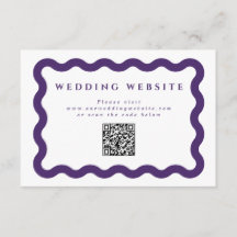 Wavy Lila Wedding Website QR Code
