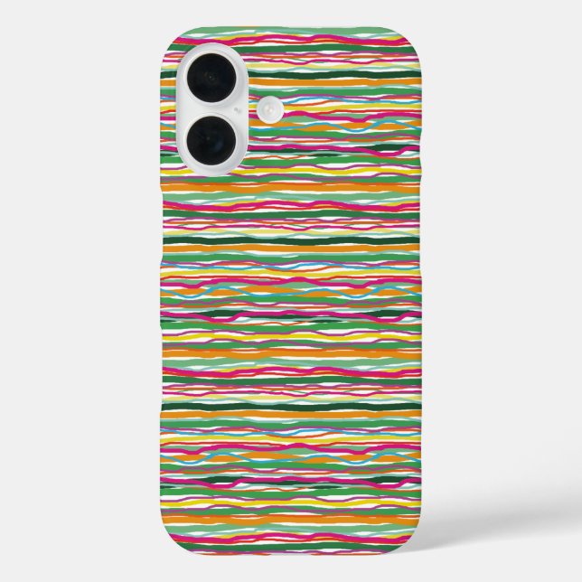 Wavy Lines Earth Tone Hippie über Print Case-Mate iPhone Hülle (Rückseite)