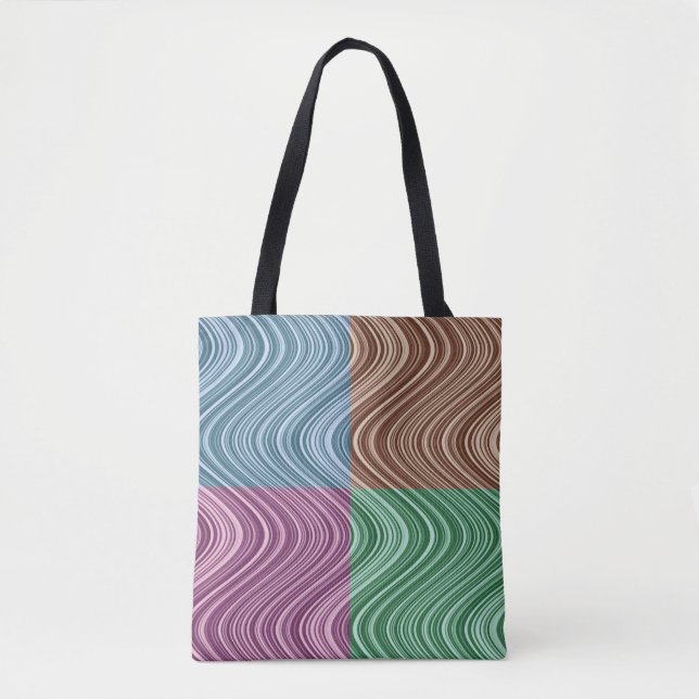 Wavy Lines in blau/braun/grün/Lila (Vorderseite)