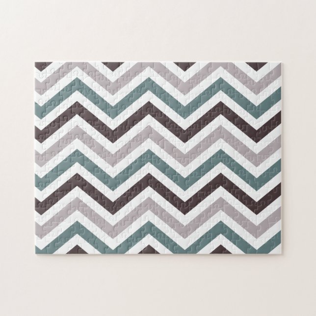 Wavy Lines Neutral Colors Creative Pattern Puzzle (Horizontal)