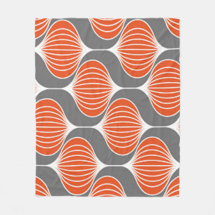 Wavy Linien: geometrisches Vintages Muster. Fleecedecke