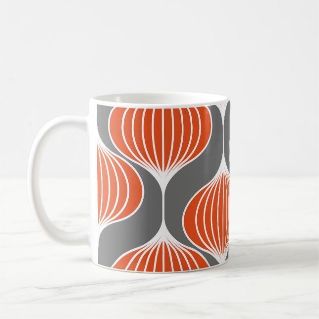Wavy Linien: geometrisches Vintages Muster. Kaffeetasse (Links)