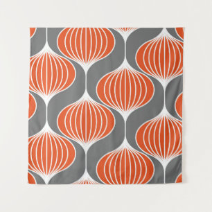 Wavy Linien: geometrisches Vintages Muster. Wandteppich