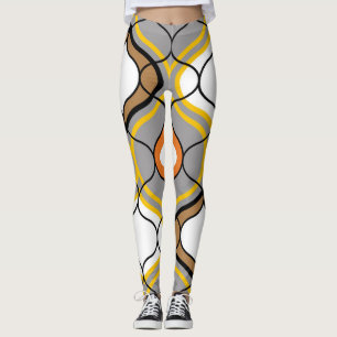 Wavy Linien, nahtlos geometrisches Muster. Leggings