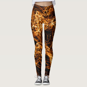 Wavy Linien, runde Teilchen, Stringtheorie. Leggings