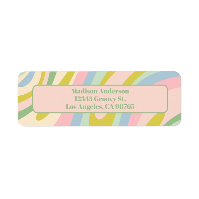 Wavy Loops Pastell Abstraktes Muster (Vorne)