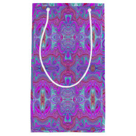Wavy Magenta und Blue Trippy Marble Muster Kleine Geschenktüte