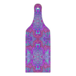 Wavy Magenta und Blue Trippy Marble Muster Schneidebrett