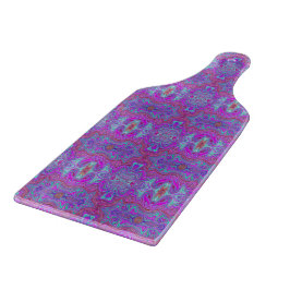 Wavy Magenta und Blue Trippy Marble Muster Schneidebrett