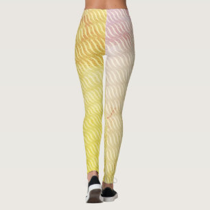 Wavy Magical Dirt GreenLeaf Linien Nahtloses Muste Leggings