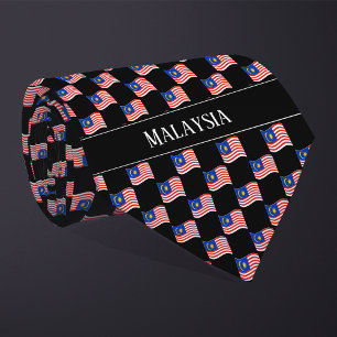 Wavy Malaysia Flag Muster Krawatte
