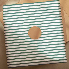 Wavy Modern Minimal Green & White Stripe Muster Seidenpapier