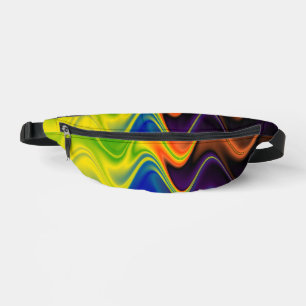 Wavy Multicolor Abstrakt Bauchtasche