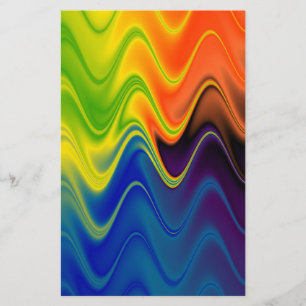 Wavy Multicolor Abstrakt Briefpapier