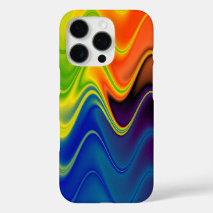 Wavy Multicolor Abstrakt iPhone 16 Pro Hülle