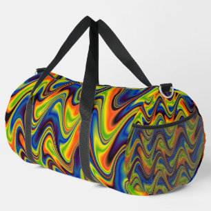 Wavy Multicolor Abstrakt Duffle Bag