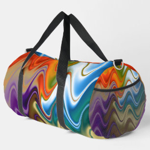 Wavy Multicolor Abstrakt Duffle Bag