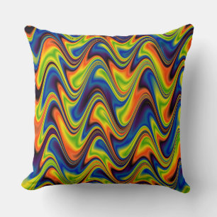 Wavy Multicolor Abstrakt Kissen
