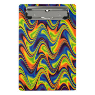 Wavy Multicolor Abstrakt Mini Klemmbrett