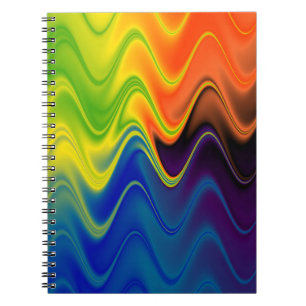 Wavy Multicolor Abstrakt Notizblock