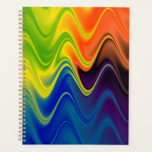 Wavy Multicolor Abstrakt Planer