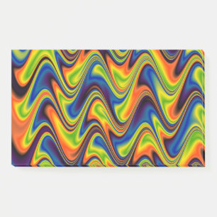 Wavy Multicolor Abstrakt Post-it Klebezettel