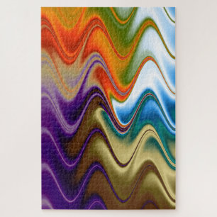 Wavy Multicolor Abstrakt Puzzle