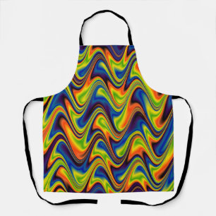 Wavy Multicolor Abstrakt Schürze