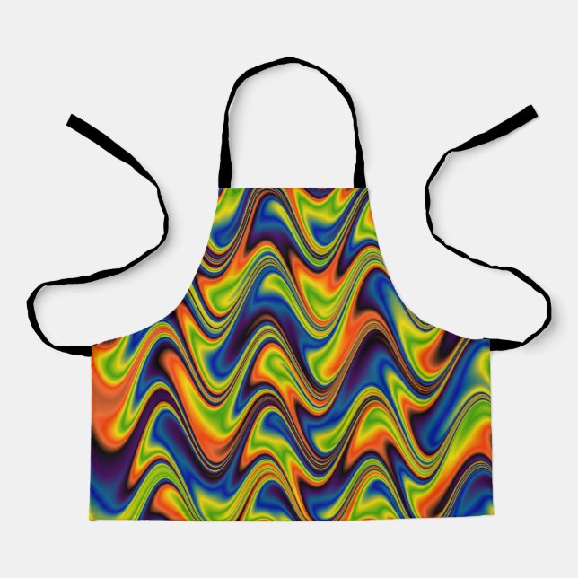 Wavy Multicolor Abstrakt Schürze (Vorderseite)