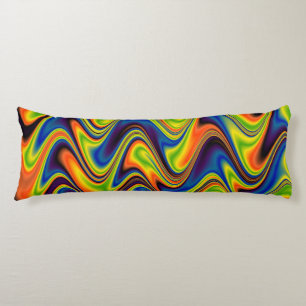 Wavy Multicolor Abstrakt Seitenschläferkissen