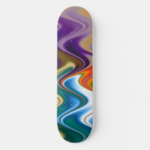 Wavy Multicolor Abstrakt Skateboard