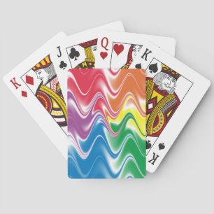 Wavy Multicolor Abstrakt Spielkarten