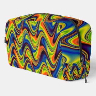Wavy Multicolor Abstrakt Toilettenbeutel Waschbeutel