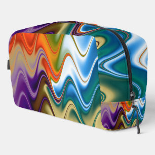 Wavy Multicolor Abstrakt Toilettenbeutel Waschbeutel