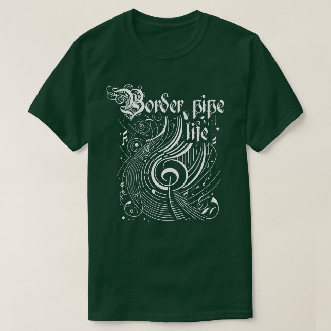 Wavy Music Border Pipe Life T-Shirt (Design vorne)