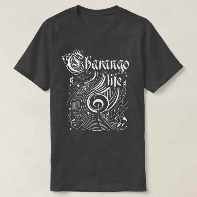 Wavy Music Charango T-Shirt (Design vorne)