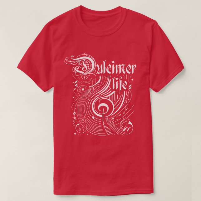 Wavy Music Dulcimer Life T-Shirt (Design vorne)