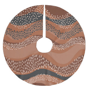 Wavy Natural Geo: Minimalistisch nahtlos. Polyester Weihnachtsbaumdecke