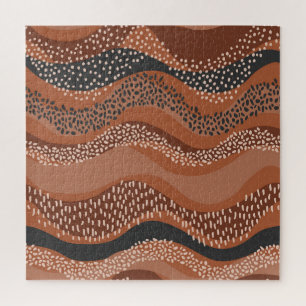 Wavy Natural Geo: Minimalistisch nahtlos. Puzzle