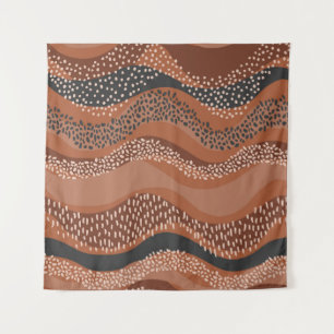 Wavy Natural Geo: Minimalistisch nahtlos. Wandteppich