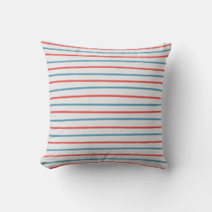 Wavy Nautical Stripes Kissen