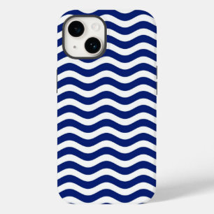 Wavy Navy Stripes Graphic Case-Mate iPhone 14 Hülle