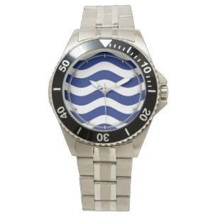 Wavy Navy Strips Armbanduhr