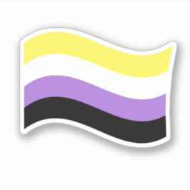 Wavy-Nonbinary-Flag-Aufkleber Aufkleber