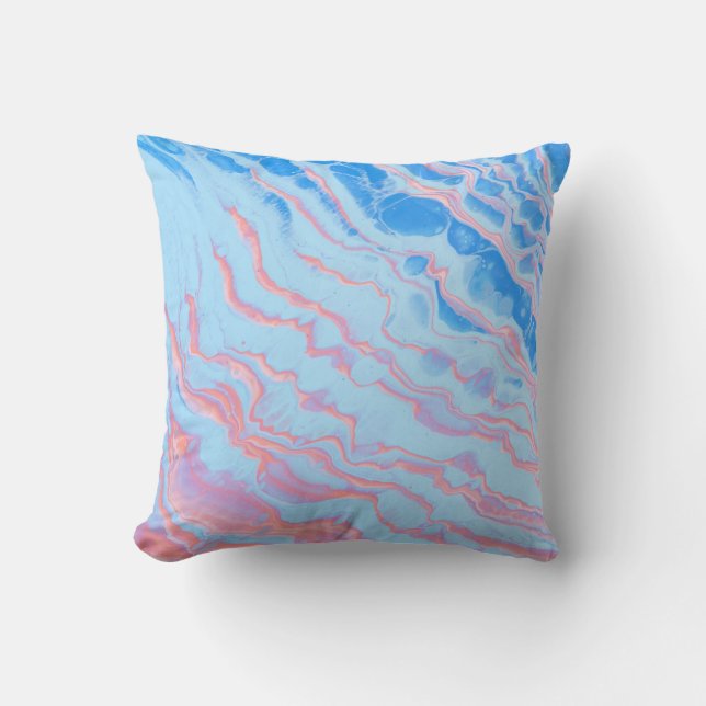Wavy Oil Marble Throw Kissen (Vorderseite)