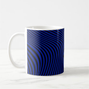 Wavy Optical Illusion Muster Kaffeetasse