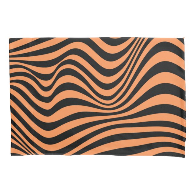 Wavy Optical Illusion Muster Kissenbezug (Vorderseite)