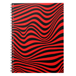 Wavy Optical Illusion Muster Notizblock